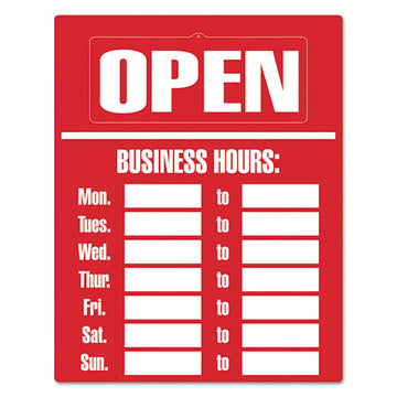 COSCO Business Hours Sign Kit, 15 X 19, Red freeshipping - TVN Wholesale
